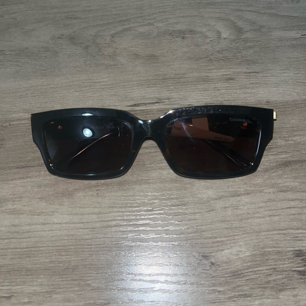 Tiffany & Co. Black Sunglasses with Gold Accents